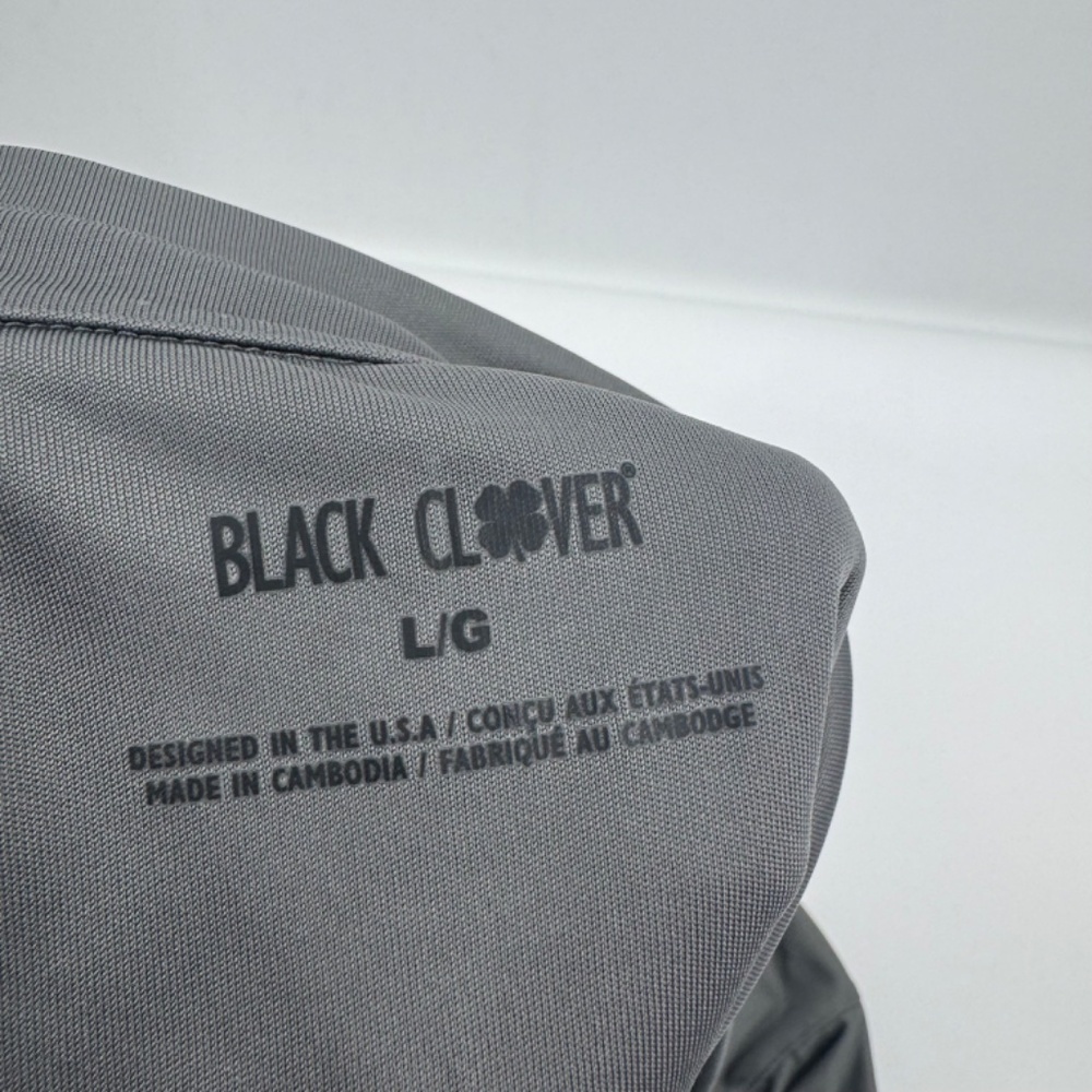 Black Clover Polo Shirt Women Large NEW Gray Golf Live Lucky Cosmopolitan LV - Picture 5 of 9
